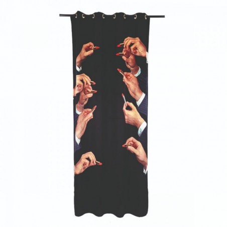 Tenda in poliestere TOILETPAPER letf/right cm 140x280 snakes black