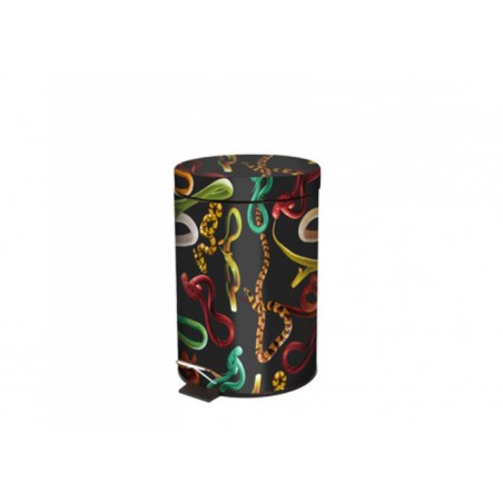 Pattumiera in metallo e plastica toiletpaper home snakes cm 25 x h 39,5