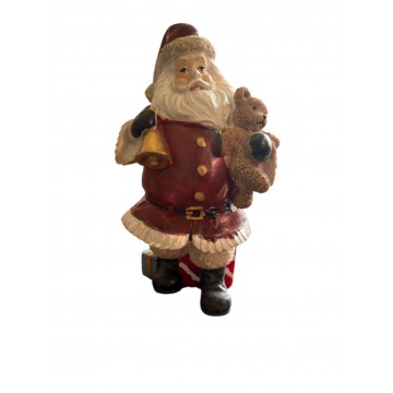 Babbo Natale h 14,5 c/orsetto