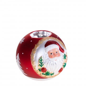 P/TEALIGHT 11,8 CM C/SANTA...