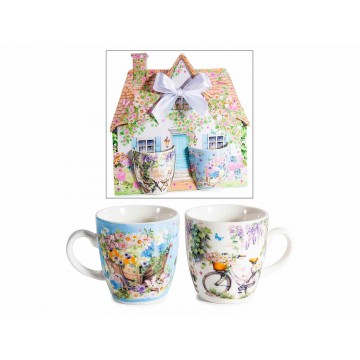 Set 2 tazzine in porcellana...