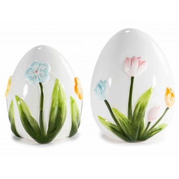 Set 2 uova in porcellana...