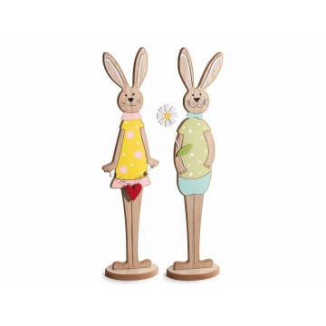 Coniglio in legno colorato...