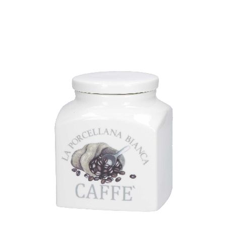 LA PORCELLANA BIANCA CONSERVA BARATTOLO DECO LT. 1.1 L CAFFE'