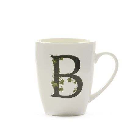 LA PORCELLANA BIANCA ATUPERTU MUG LETTERA "B" CC. 380