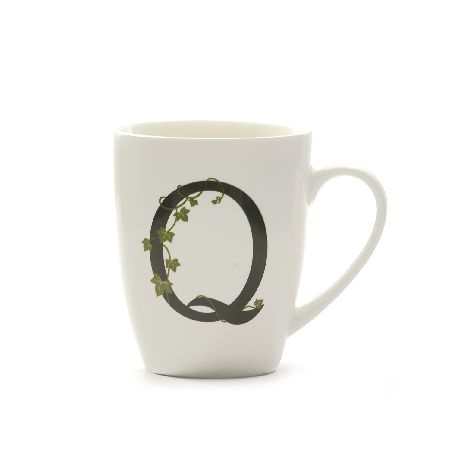 LA PORCELLANA BIANCA ATUPERTU MUG LETTERA "Q" CC. 380