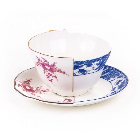 SELETTI HYBRID ZENOBIA TAZZA TE' + PIATTINO IN PORCELLANA ART. 09746